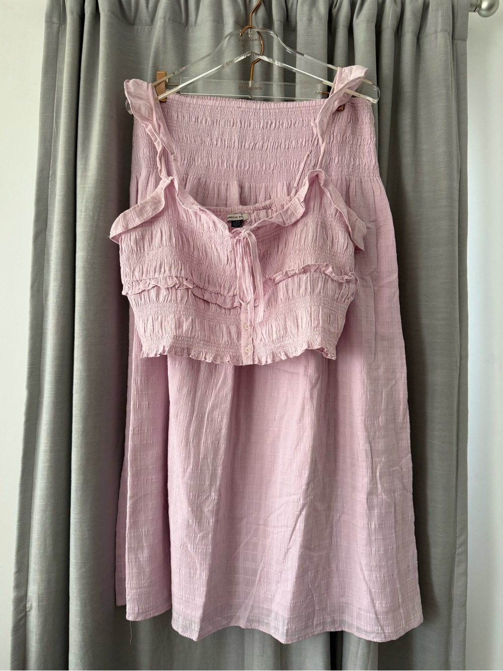 American Eagle Outfitters Light Pink Two-Piece Skirt Set